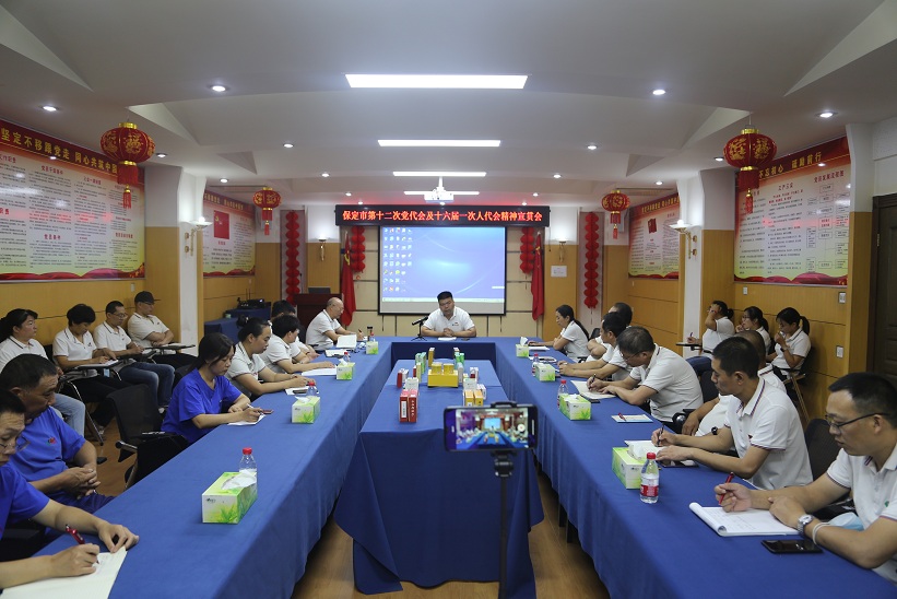 药都制药集团股份有限公司组织学习保定市第十二次党代会、第十六届人代会一次会议精神的会议