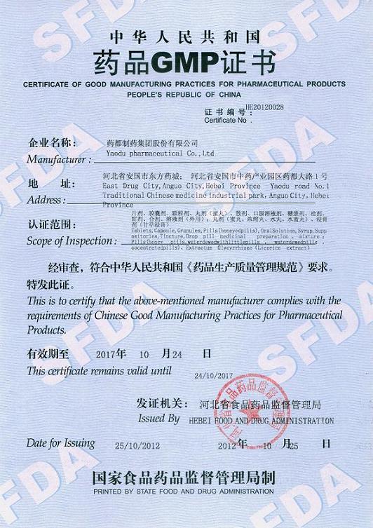 再上新台阶，药都集团顺利通过2010年新版GMP认证